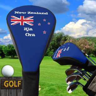Couvre-club De Golf Golf New Zealand Drapeau & Kia Ora /Clubs de golf 