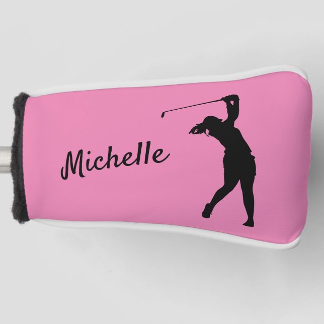 Couvre-club De Golf Golf Putter Cover "golfer Michelle" rose (Devant)