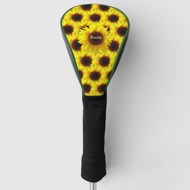 Couvre-club De Golf Golf Sunflower - Couvercle (Devant)