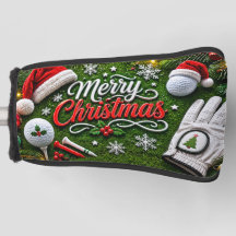 Golf sur thème de Noël sur gazon vert