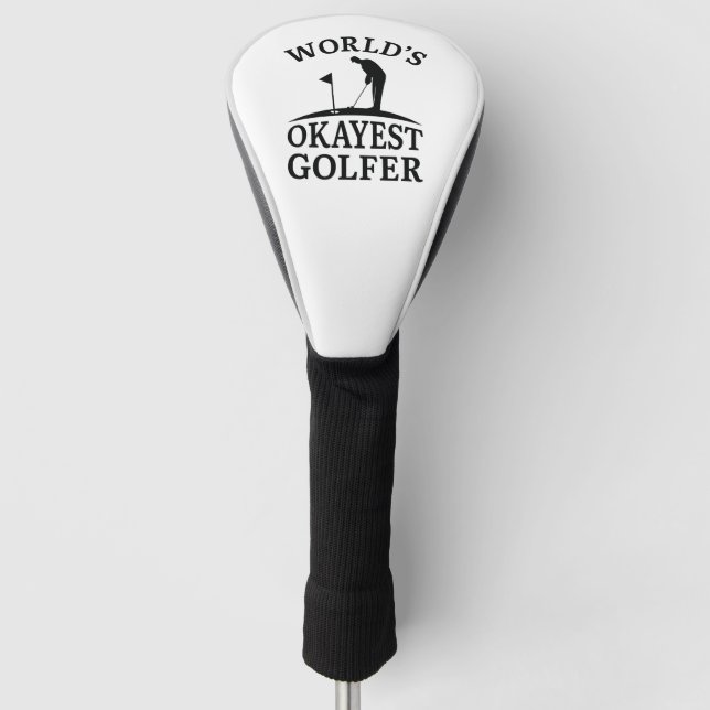 Couvre-club De Golf Golfeur le plus Okayest du monde (Devant)