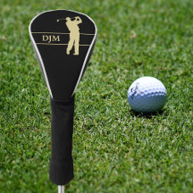 Golfeur Silhouette Monogram Gold