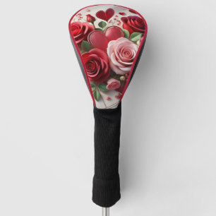 Couvre-club De Golf Golfeuse de la Saint-Valentin 