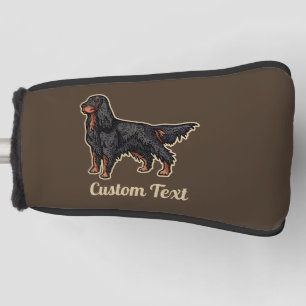 Couvre-club De Golf Gordon Setter Illustration Golf Head Cover