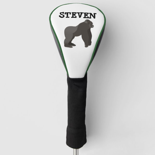 COUVRE-CLUB DE GOLF GORILLA APE FUNNY PERSONNALISÉ GOLF DRIVER COVER (Devant)