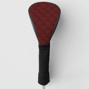 Couvre-club De Golf Gouttes d'eau sur métal cramoisi
