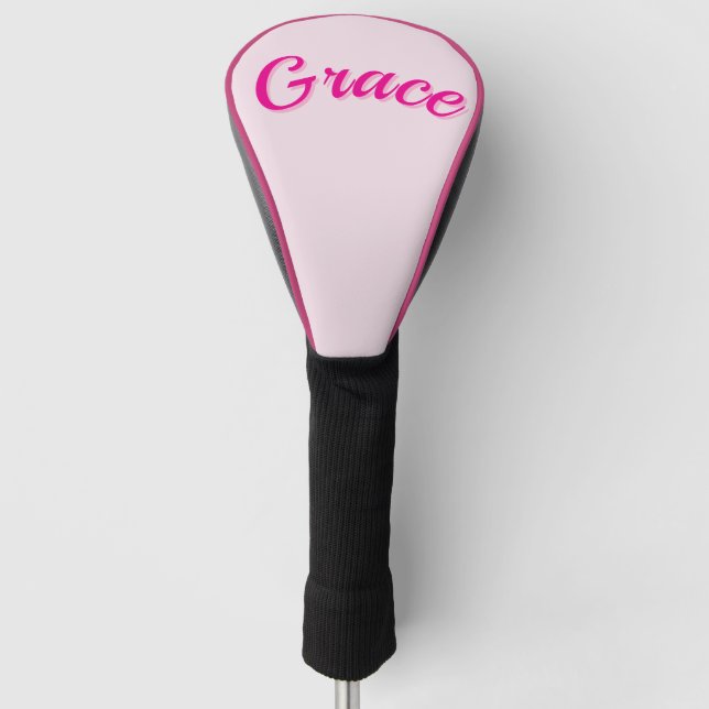 Couvre-club De Golf Grace Name In Passion Pink, (Devant)