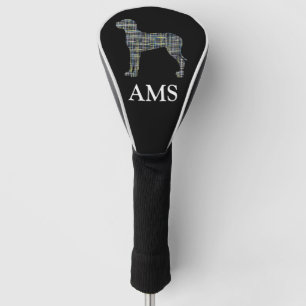Couvre-club De Golf Grand Danois Chien Silhouette Mignonne Y&B Grille