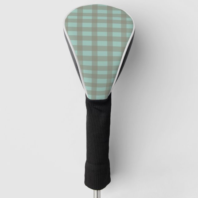 Couvre-club De Golf Green Gingham (Devant)