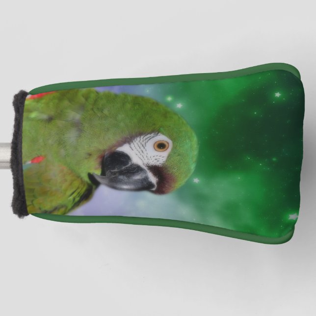 Couvre-club De Golf Green Severe Macaw Parrot Oiseau Art (Devant)