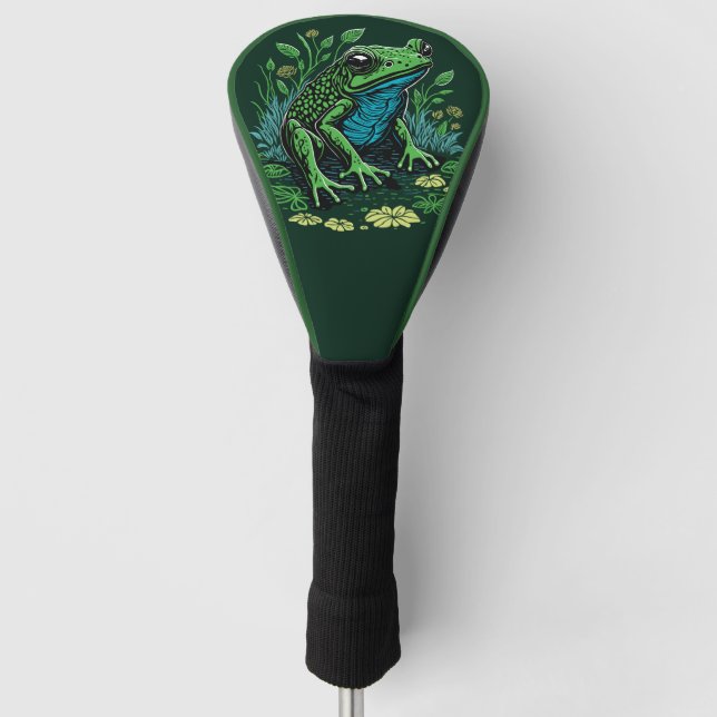 Couvre-club De Golf Grenouille à étang détaillée (Devant)