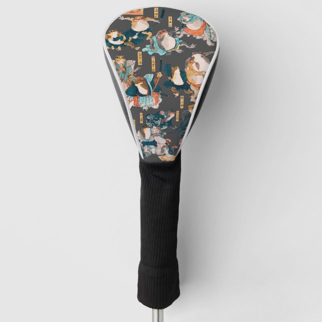 Couvre-club De Golf Grenouille japonaise ukiyo-e Froggies (Devant)
