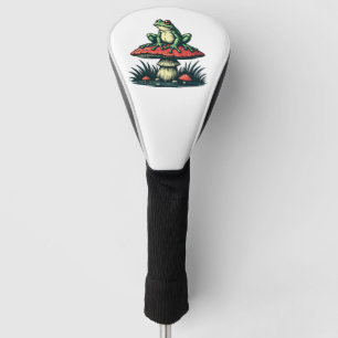 Couvre-club De Golf Grenouille sur champignon Cottagecore Forêt de cha