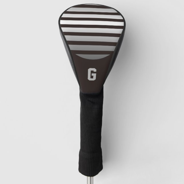 Couvre-club De Golf Gris argenté avec Monogramme (Devant)