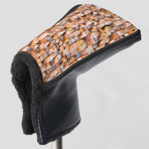 Couvre-club De Golf Gris orange rugueux céramique carreaux avec défaut