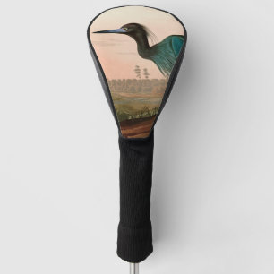 Couvre-club De Golf Grue bleue ou Heron Birds of America Audubon Impri