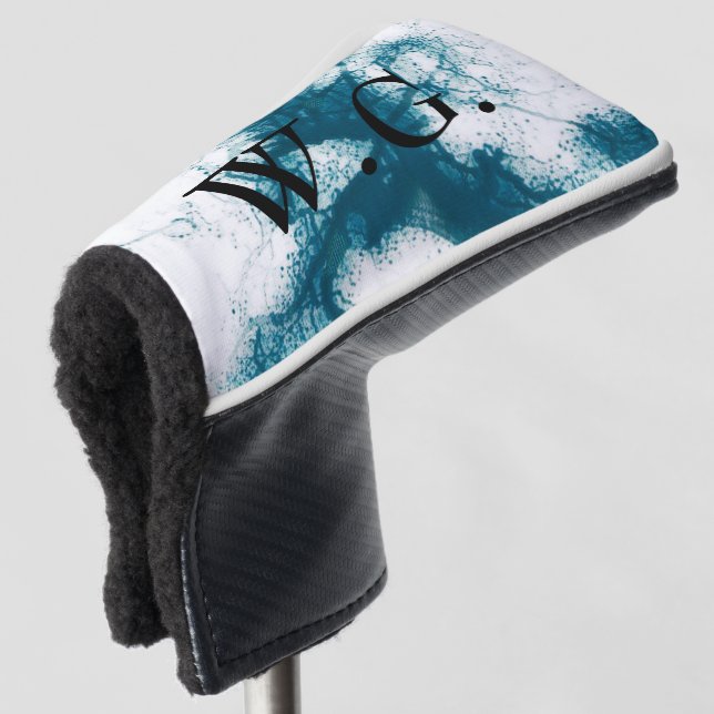 Couvre-club De Golf HAMbWG Golf Tête de fer - Encre Turquoise (Devant 3/4)