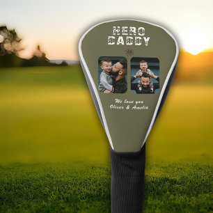 Couvre-club De Golf Hero Daddy Father's Day 2 Photo Collage
