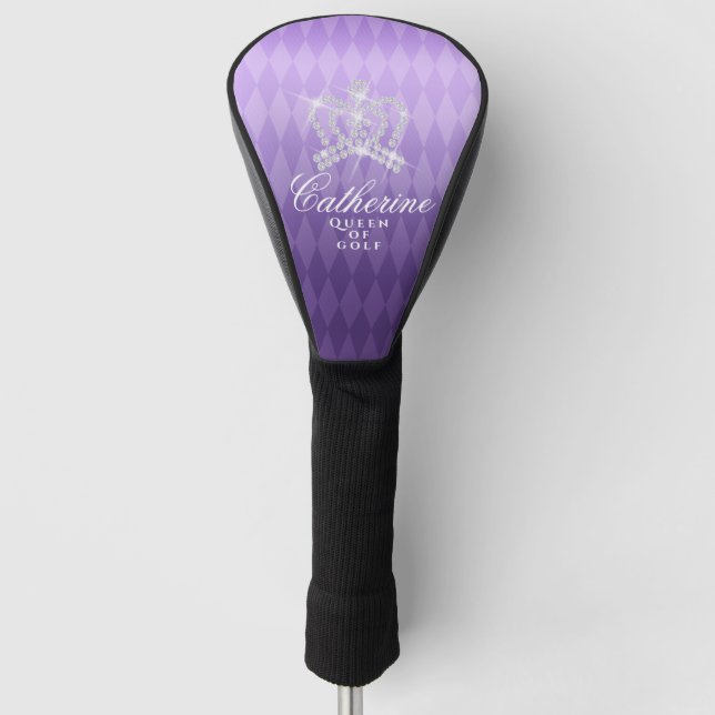 Couvre-club De Golf Honneur Couronne Luxe violet Golf Tête couverture (Devant)
