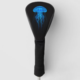 Couvre-club De Golf Housse de driver de golf Black 4 Luxe, méduse bleu
