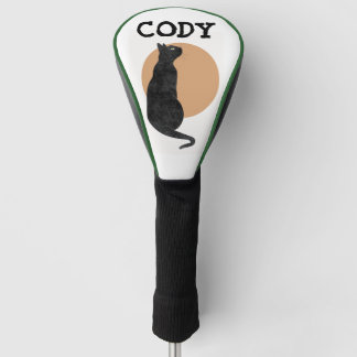 COUVRE-CLUB DE GOLF HOUSSE DE DRIVER DE GOLF PERSONNALISÉE BLACK CAT