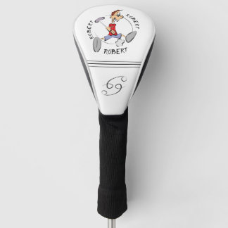 Couvre-club De Golf Housse de driver de golfeur dessin animé personnal