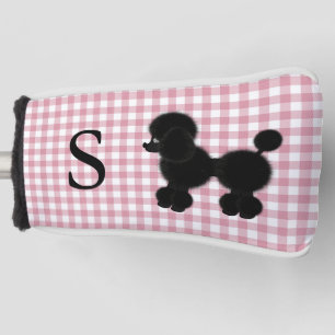 Couvre-club De Golf Housse de Putter à monogramme Gingham et Poodle