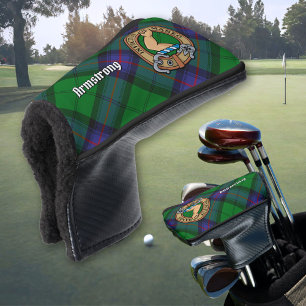Couvre-club De Golf Housse de tête de golf à tartan avec blason du cla