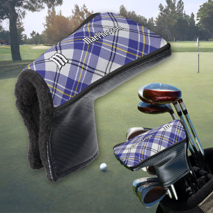 Couvre-club De Golf Housse de tête de golf à tartan bleu Clan MacPhers