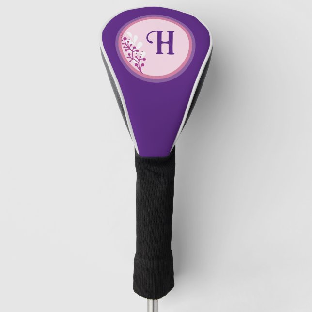 Couvre-club De Golf Housse de tête de golf - Ajouter votre initiale -  (Devant)