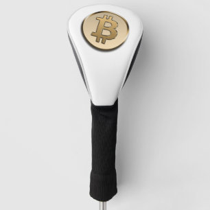 Couvre-club De Golf Housse de tête de golf Bitcoin dorée