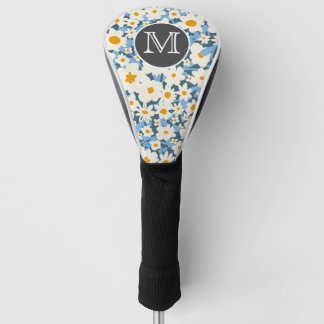 Couvre-club De Golf Housse de tête de golf Blue Wildflower