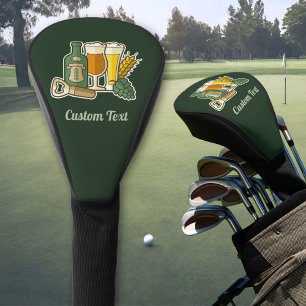 Couvre-club De Golf Housse de tête de golf des icônes de bière