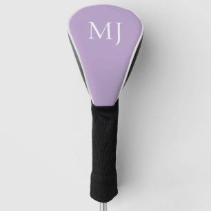 Couvre-club De Golf Housse de tête de golf lavande Monogramme blanc pe
