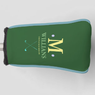 Couvre-club De Golf Housse de tête de golf personnalisée verte avec mo