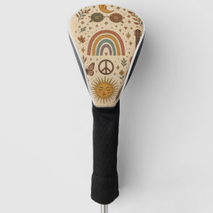 Couvre-club De Golf Housses de golf rétro vintage Bohème Hippie
