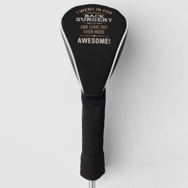 Couvre-club De Golf Humour de récupération de chirurgie de retour (Devant)