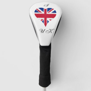 Couvre-club De Golf I Heart UK Angleterre British Flag