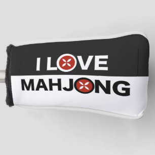 Couvre-club De Golf I Love Mahjong O Remplacé avec MJ Flower Golf Cove