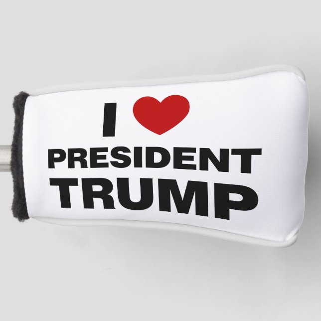 Couvre-club De Golf I Love Président Trump Heart (Devant)