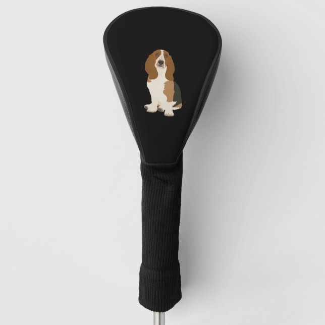 Couvre-club De Golf Illustration Basset Hound ! (Devant)