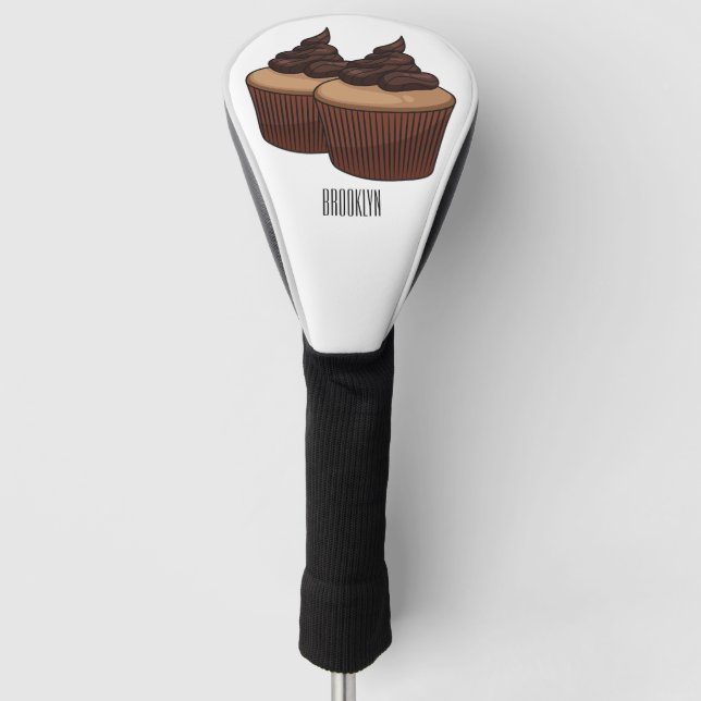 Couvre-club De Golf Illustration de Cupcake (Devant)