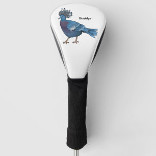 Couvre-club De Golf illustration de dessin animé d'oiseau pigeon couro
