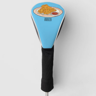 Couvre-club De Golf Illustration de dessin animé sur le poulet frit