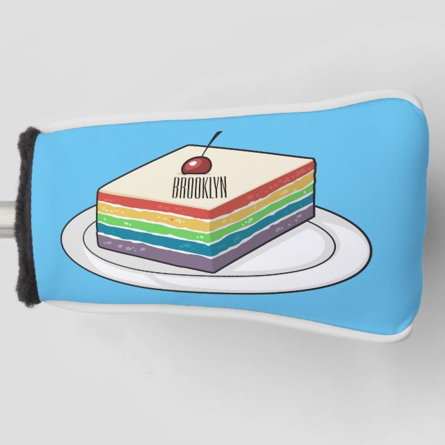 Couvre-club De Golf Illustration de gâteau arc-en-ciel (Devant)