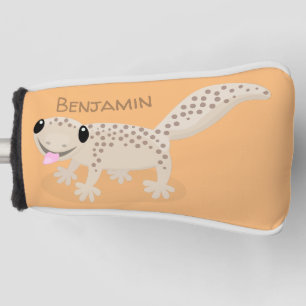 Couvre-club De Golf Illustration de gecko tan tan mignon