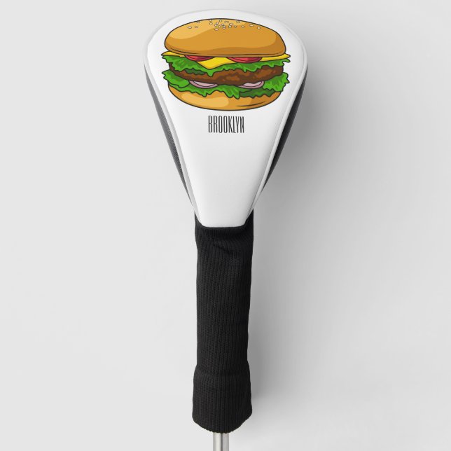Couvre-club De Golf Illustration de Hamburger (Devant)