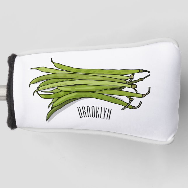 Couvre-club De Golf Illustration de haricots verts (Devant)