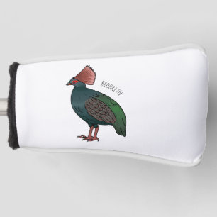Couvre-club De Golf Illustration de la caricature d'oiseau perdrix en 