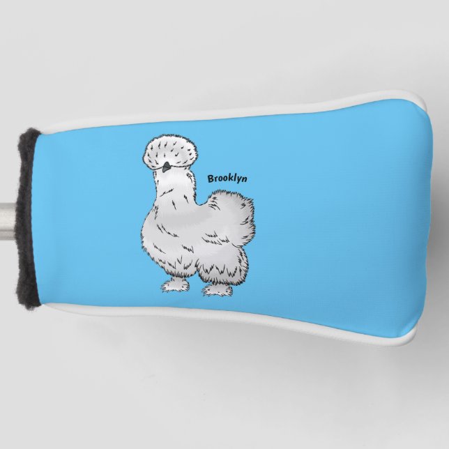 Couvre-club De Golf Illustration de la caricature du poulet Silkie (Devant)